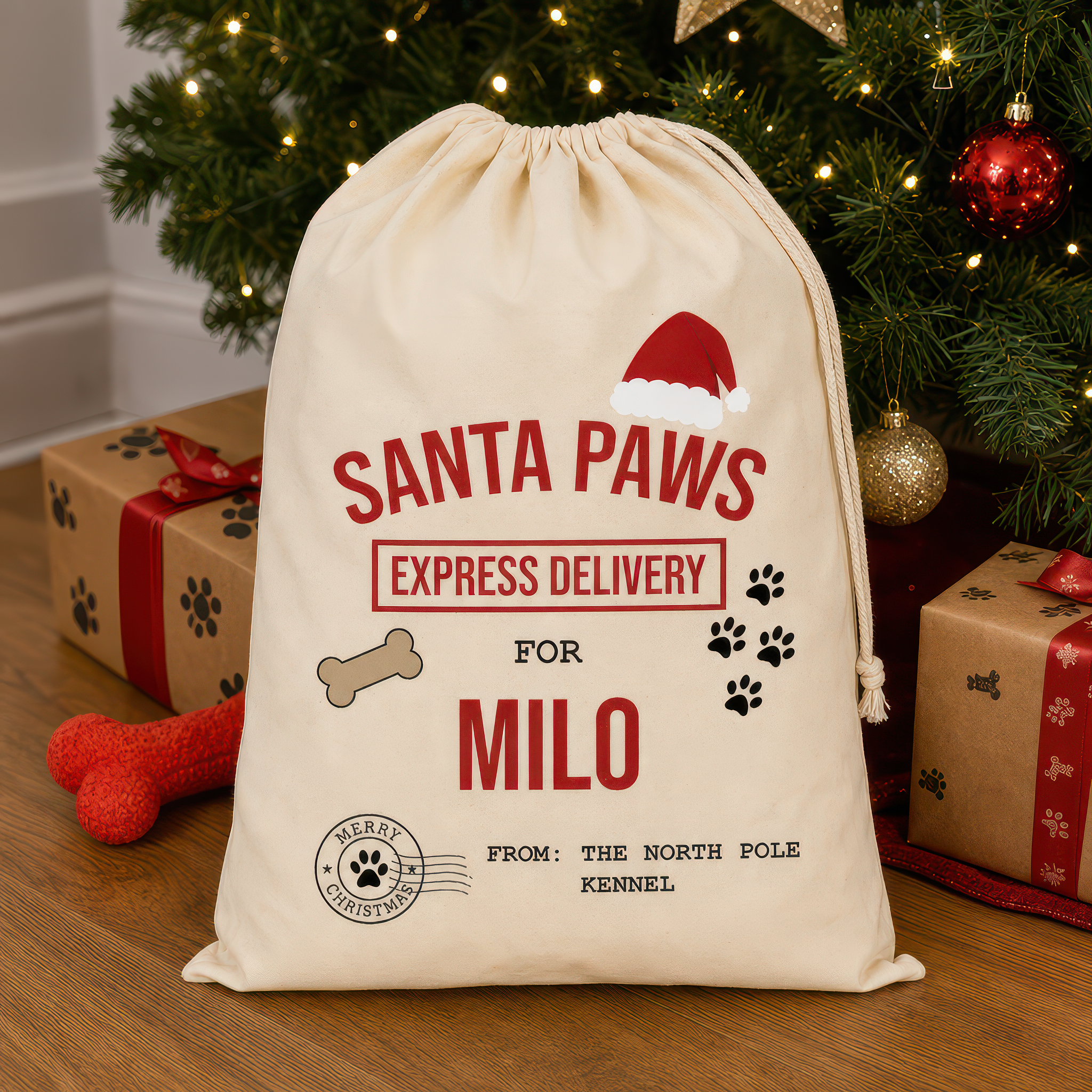 Chicken Craft approved main image refresh | SKU SACK-W115M-SANTAPAWSN | 2026-05-15-topaz-2048