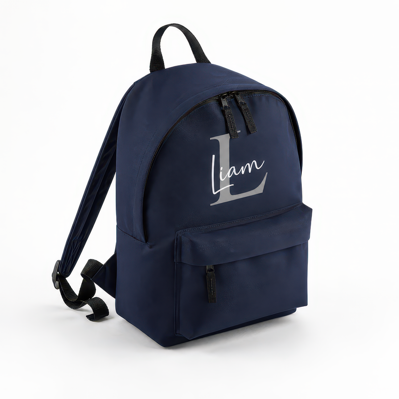 Personalised Navy School Set with Name and Initial - alternative view