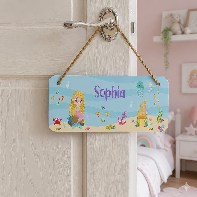 Personalised Mermaid Bedroom Door Sign