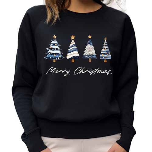 Black Christmas Sweater Sweatshirt Gift from Chicken Craft product image