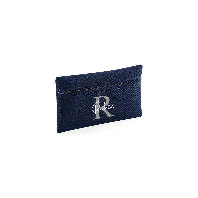 Personalised Kids Pencil Case with Name and Initial
