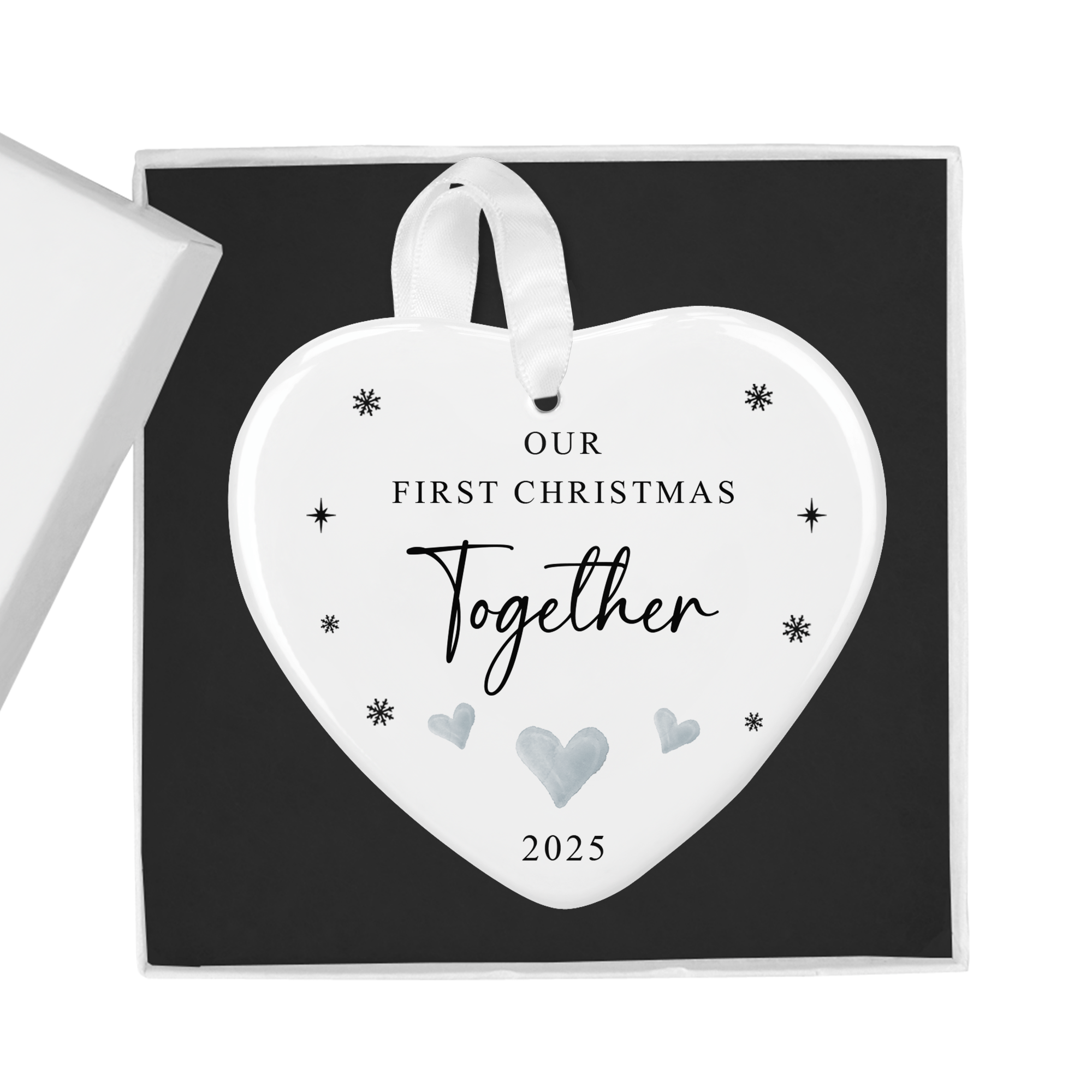 Our First Christmas Together Heart Ornament with Gift Box - Chicken Craft Ltd