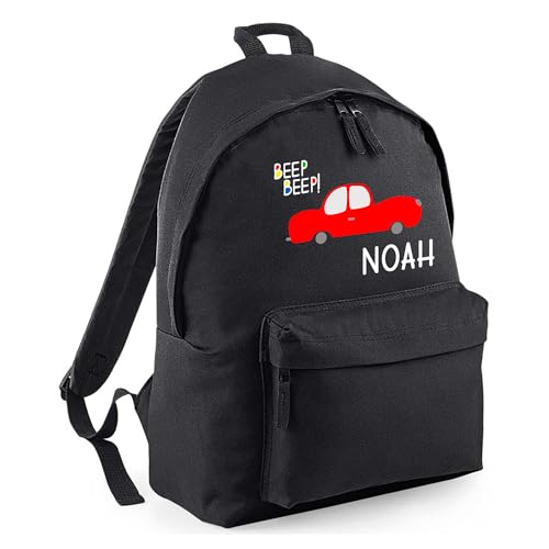 Personalised Beep Beep - Black Kids Backpack with Name product image
