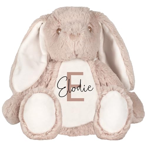 Personalised Bunny Rabbit Soft Toy - Custom Name And Initial Plush Gift