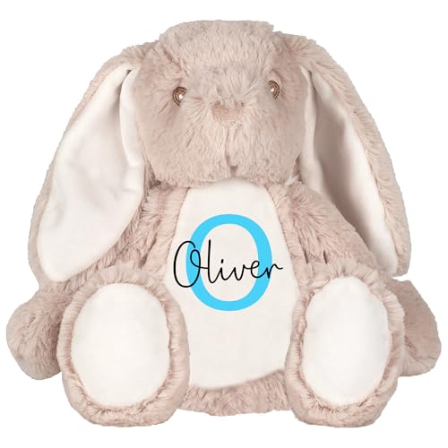 Personalised Bunny Rabbit Soft Toy - Name And Initial Keepsake Teddy - Baby Gi