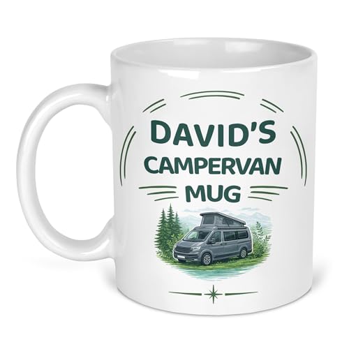 Personalised Campervan Gift Ceramic Mug with Name