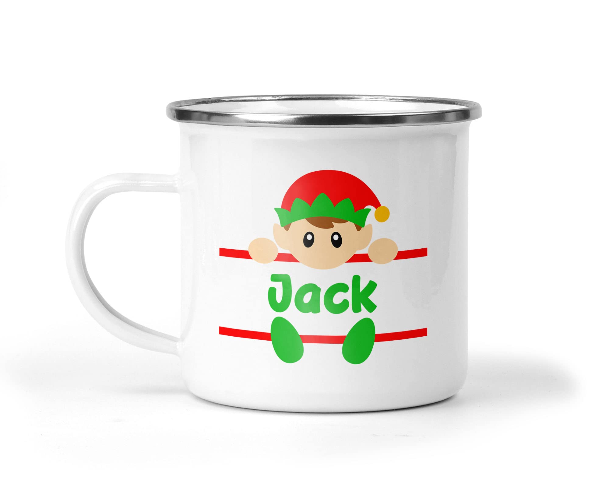 Personalised Christmas Enamel Name Mug additional product photo