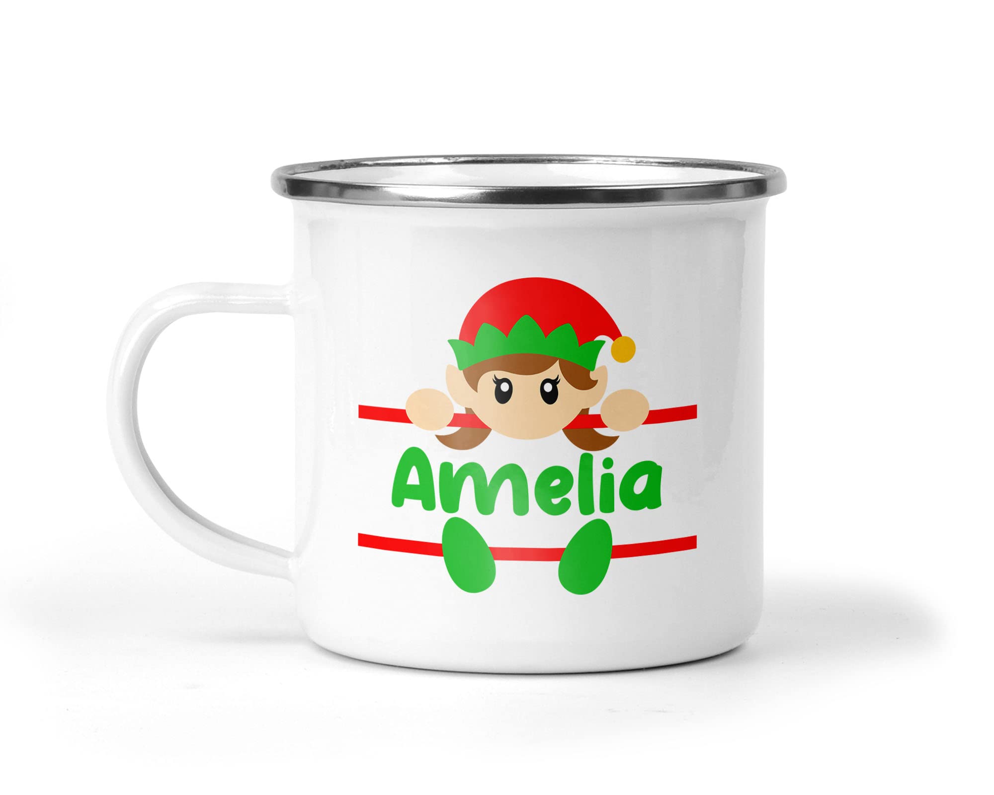 Personalised Christmas Enamel Name Mug additional product photo