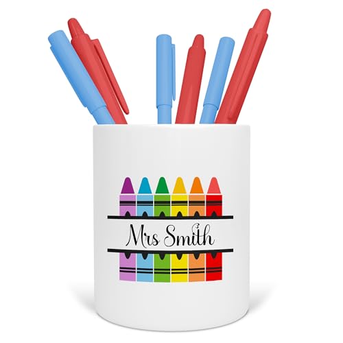 Personalised Pencil Rainbow Teacher Pen Pot