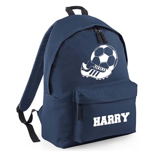 Personalised Football - Navy Kids Backpack with Name product image