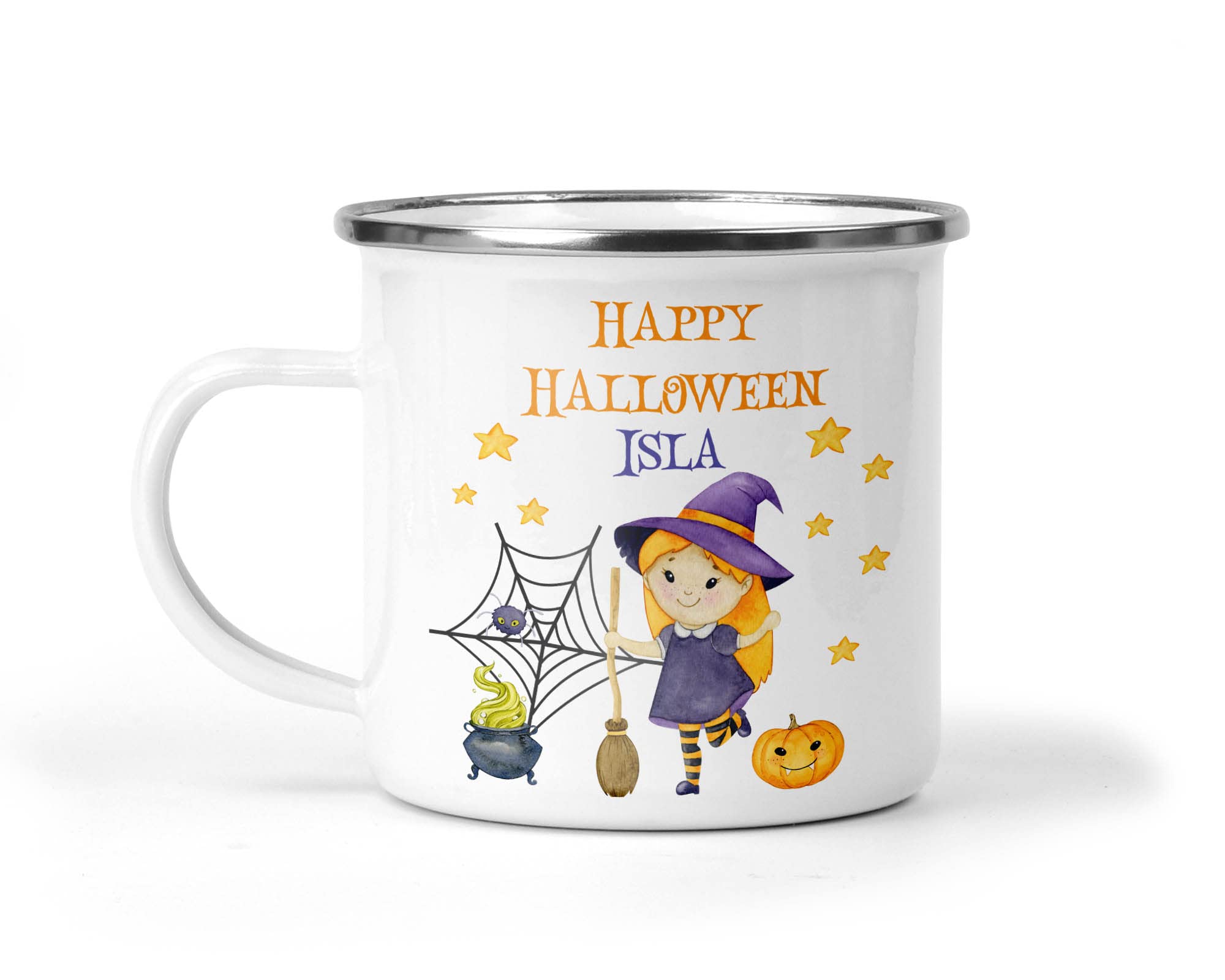 Personalised Halloween Witch Enamel Mug additional product photo