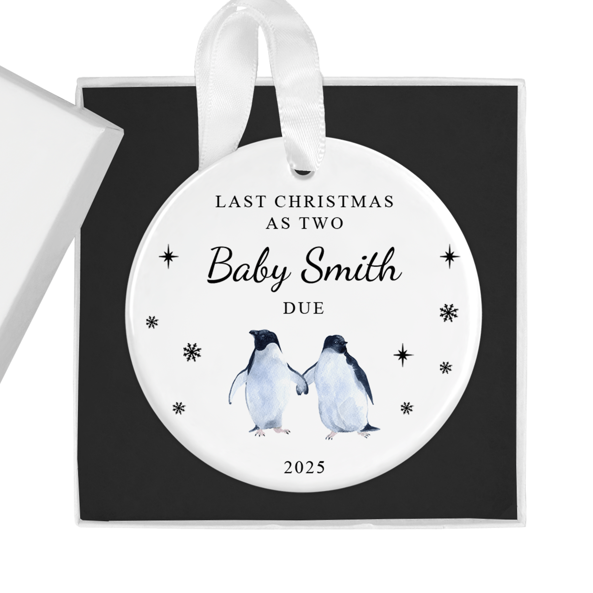 Personalised Last Christmas as Two Ornament with Gift Box - Chicken Craft Ltd