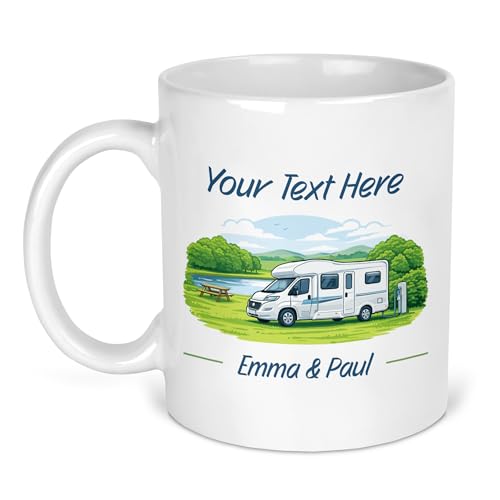 Personalised Low Profile Custom Colour Design Design Ceramic Mug with Name