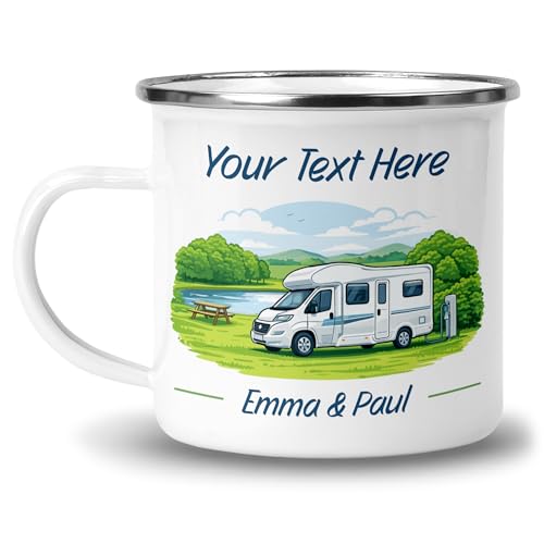 Personalised Low Profile Custom Colour Mug with Name and Text product image