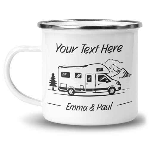 Personalised Low Profile Custom Grey Mug with Name and Text product image