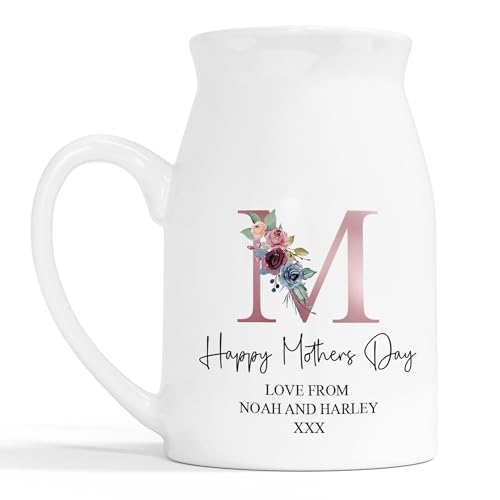 Personalised Mother's Day Vase Jug with Message Milk Jug with Mother's Day Vase Jug Design