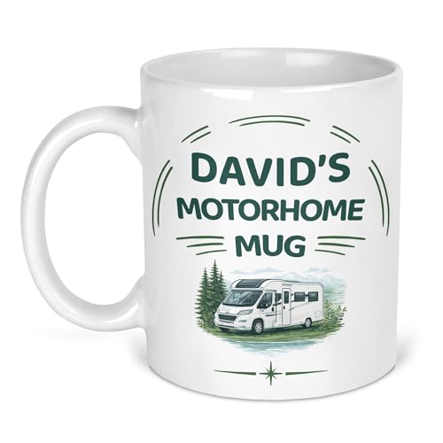 Personalised Motor Home Gift Ceramic Mug with Name
