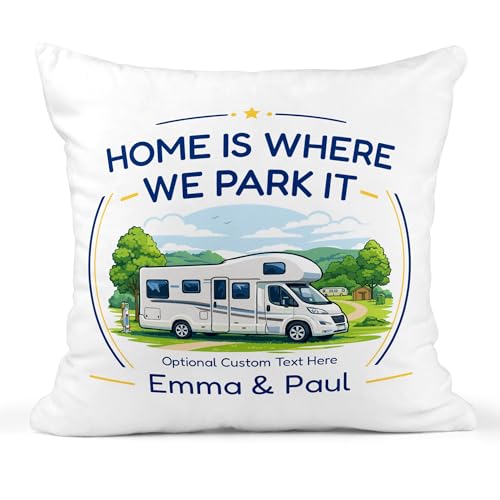 Overcab motorhome cushion with names and optional message