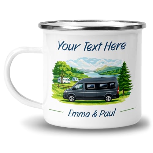 Personalised Panel Van Custom Colour Mug with Name and Text product image