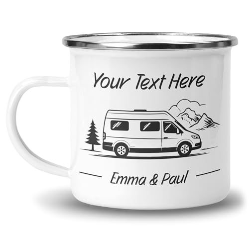 Personalised Panel Van Custom Grey Mug with Name and Text product image
