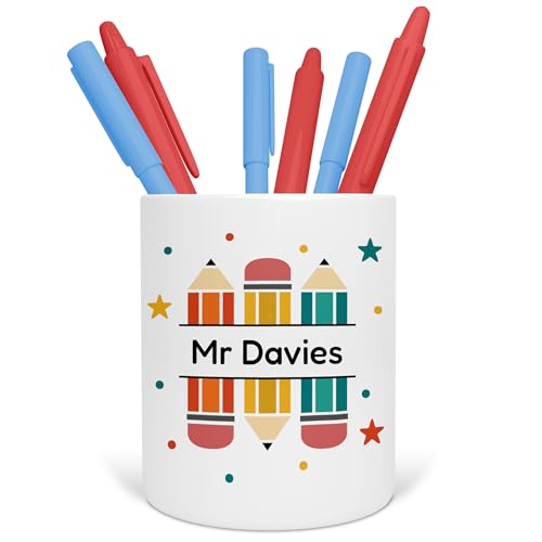 Personalised Pencil Name Teacher Pen Pot
