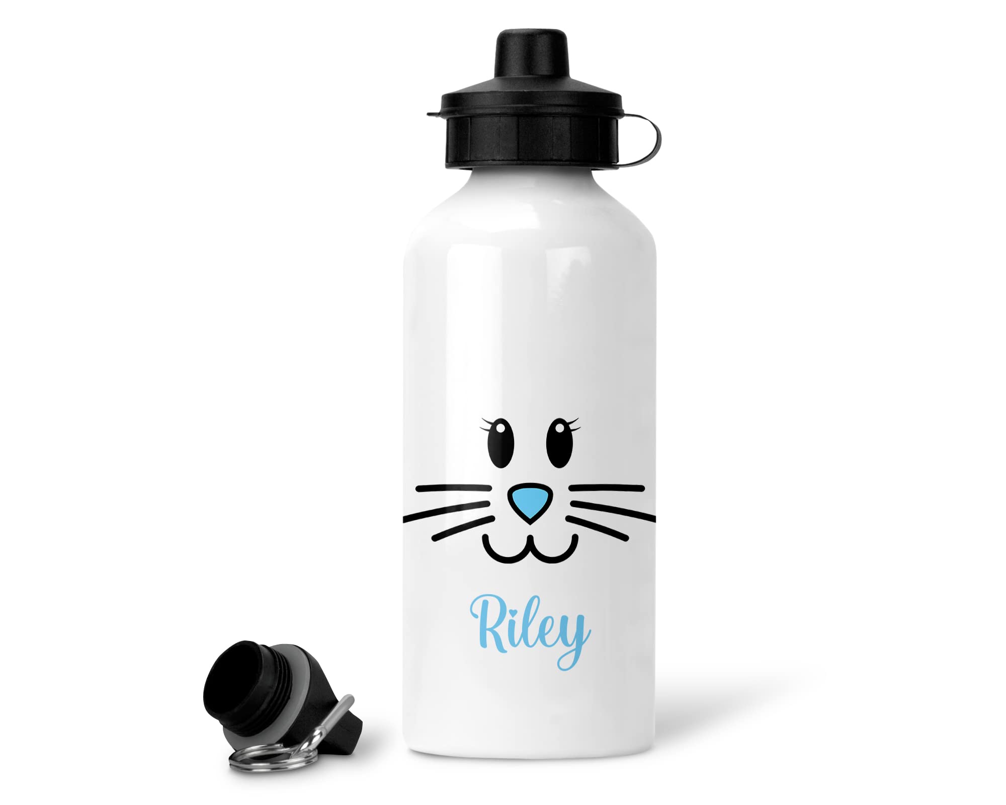 Personalised Pink Rabbit Face Water Bottle additional product photo