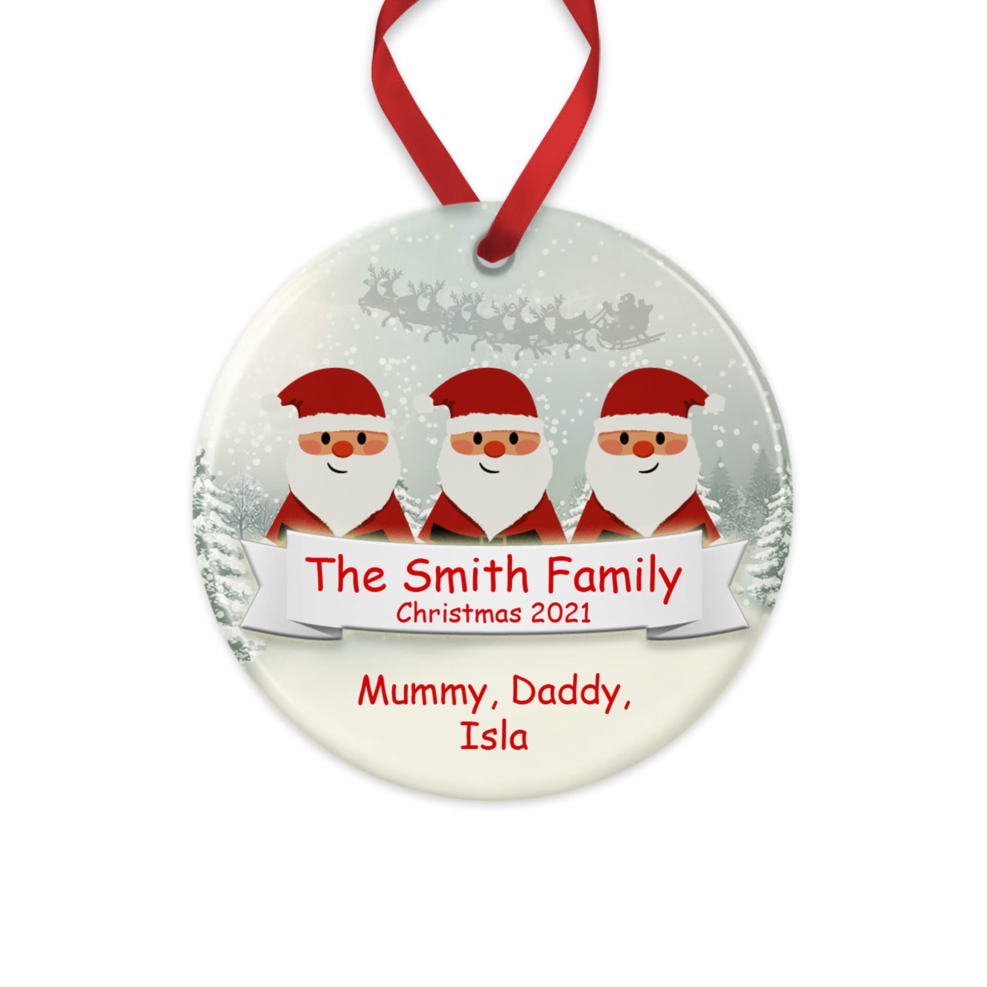 Personalised Santa Family Christmas Ornament additional product photo