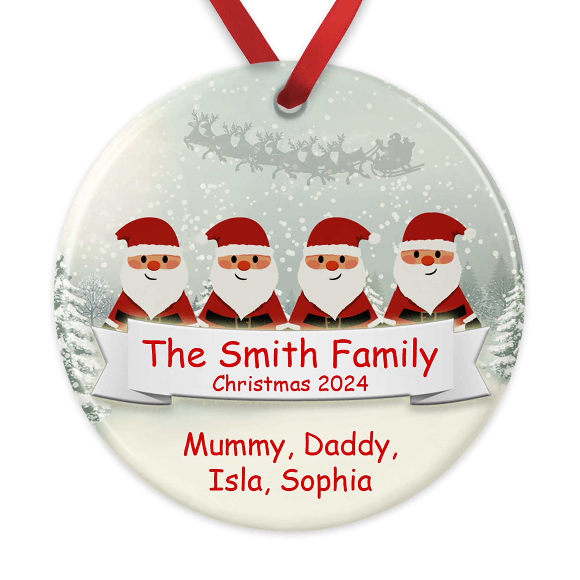 Personalised Santa Family Christmas Ornament additional product photo
