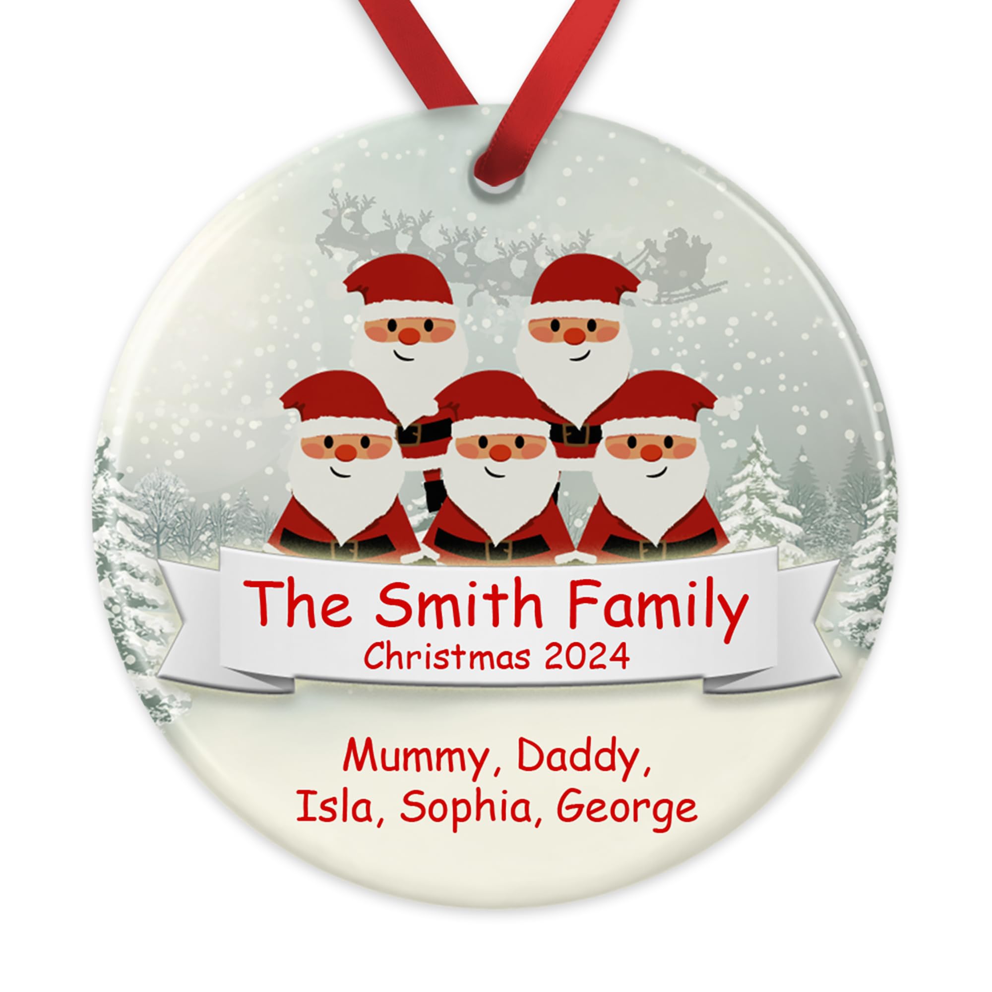 Personalised Santa Family Christmas Ornament additional product photo