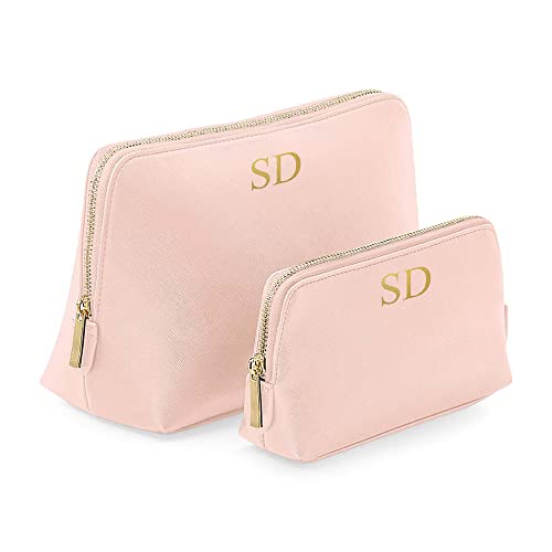 Personalised Soft Pink Cosmetic Bag with Initials product image