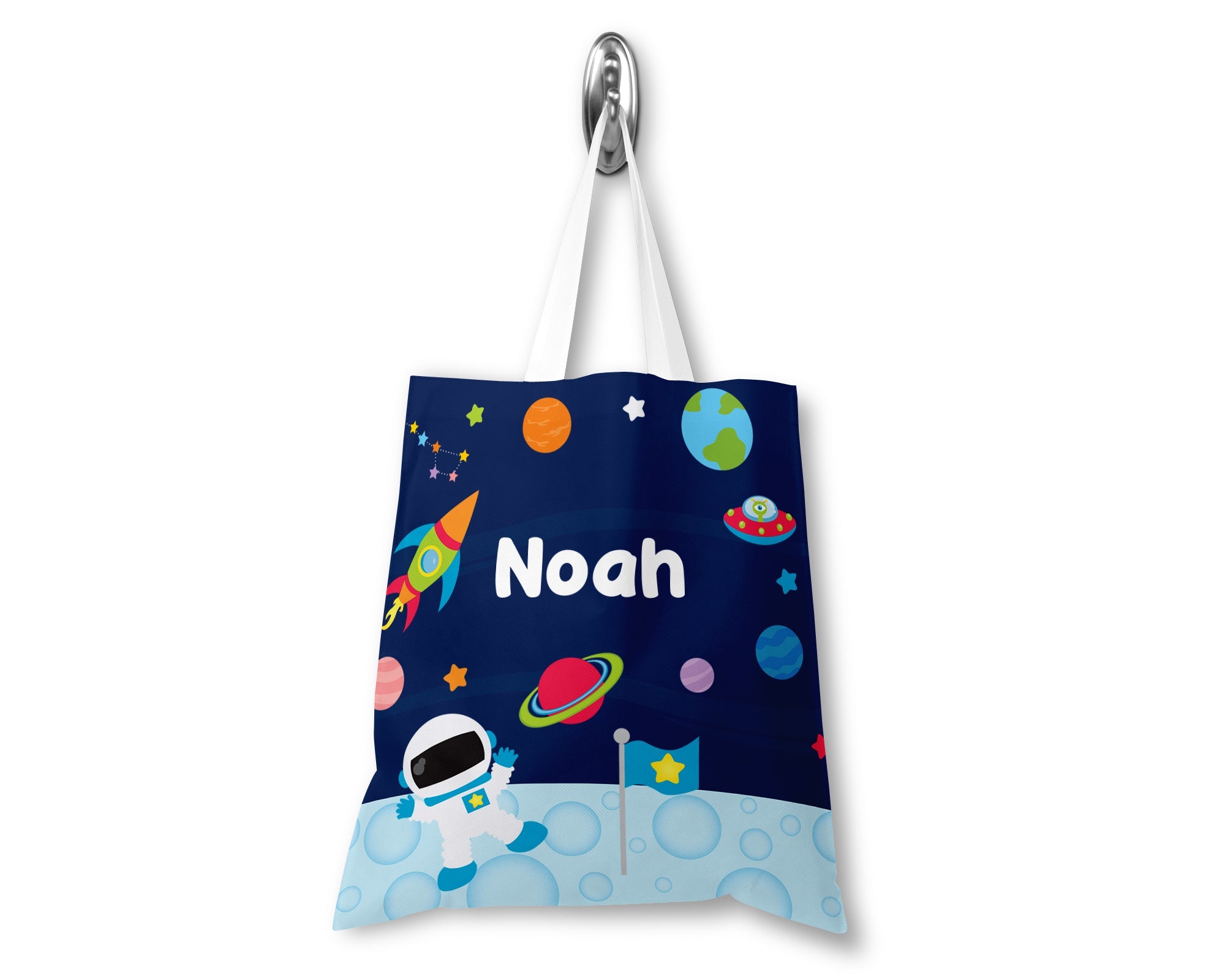 Personalised Space Themed Tote Bag - Chicken Craft Ltd