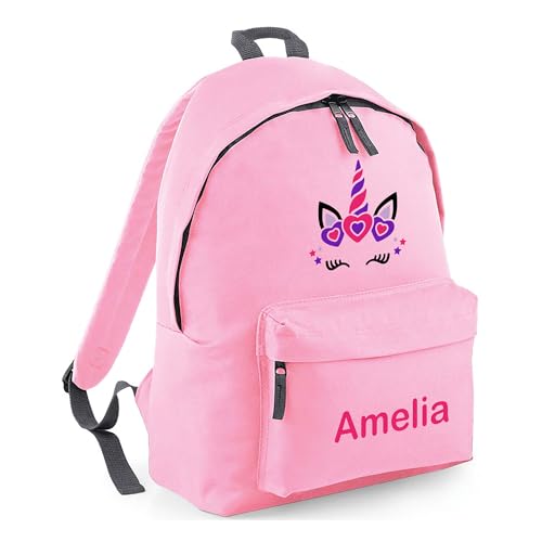 Personalised Unicorn - Pink Kids Backpack with Name product image