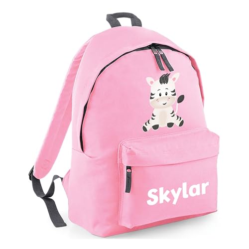 Personalised Zebra - Pink Kids Backpack with Name product image