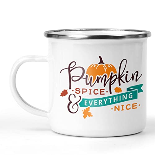 Pumpkin Spice Enamel Mug