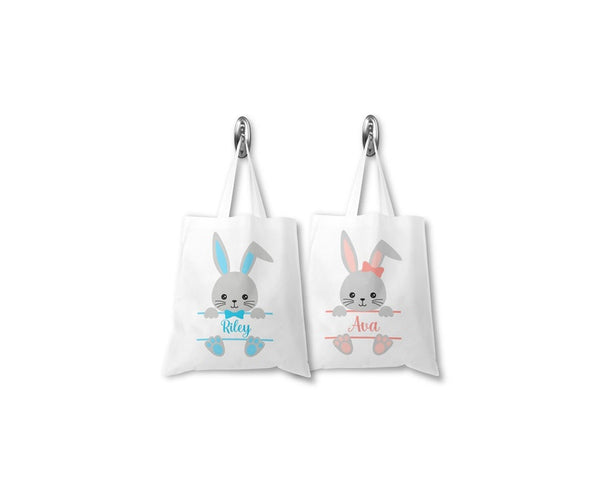 Personalised Easter Blue/Pink Tote Bag