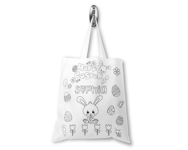 Personalised Easter Colouring In Tote Bag