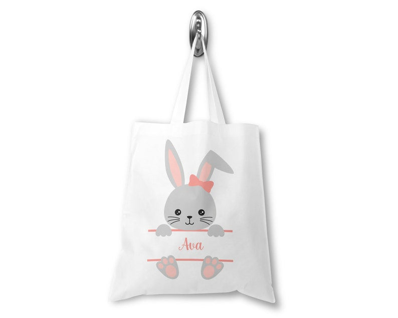 Personalised Easter Blue/Pink Tote Bag