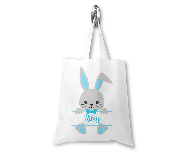 Personalised Easter Blue/Pink Tote Bag