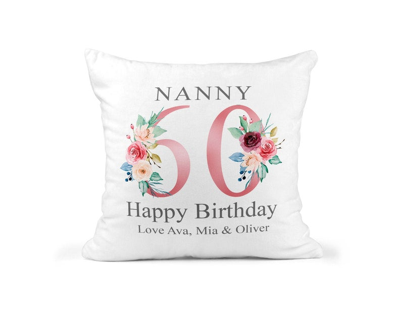 Personalised Cushion 60th Birthday with Names