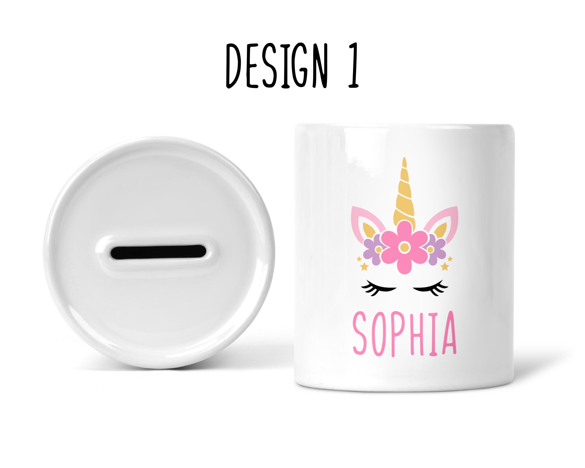Personalised Unicorn Money Box