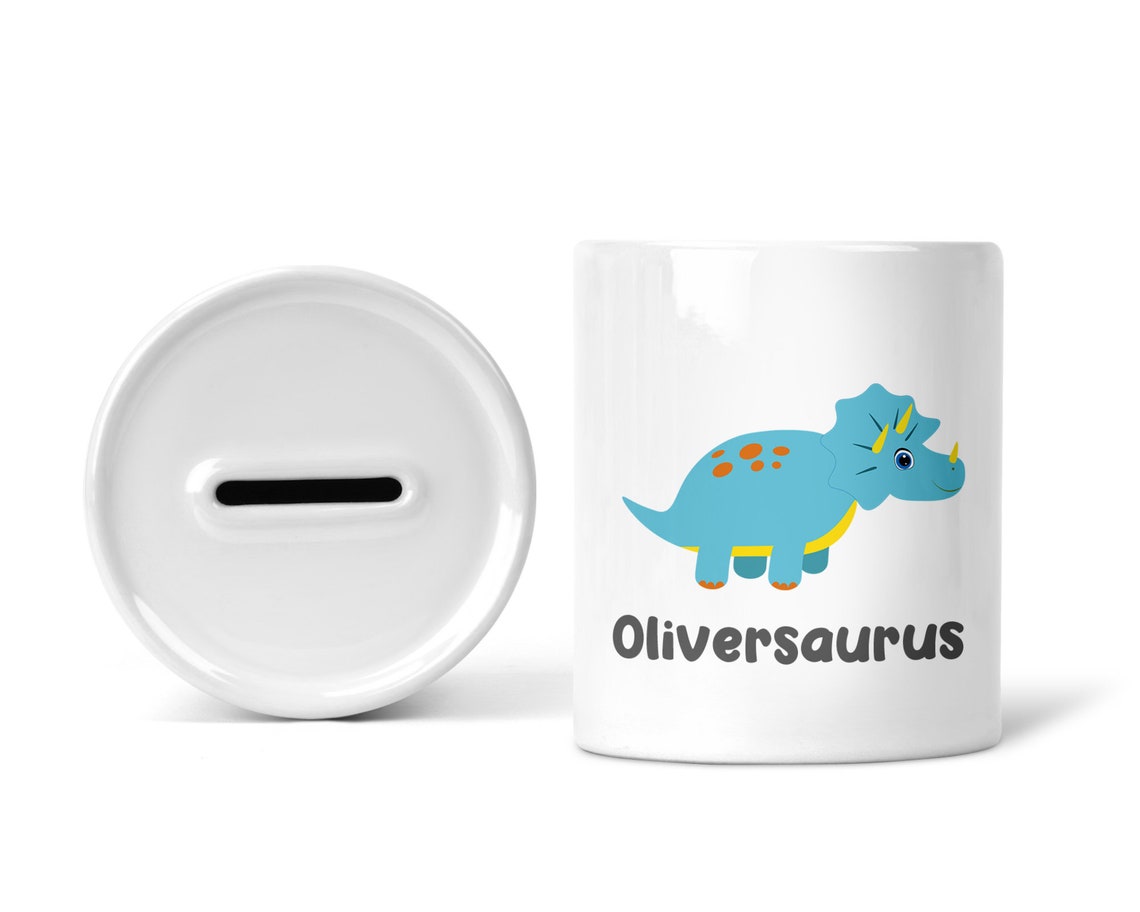 Personalised Dinosaur Money Box