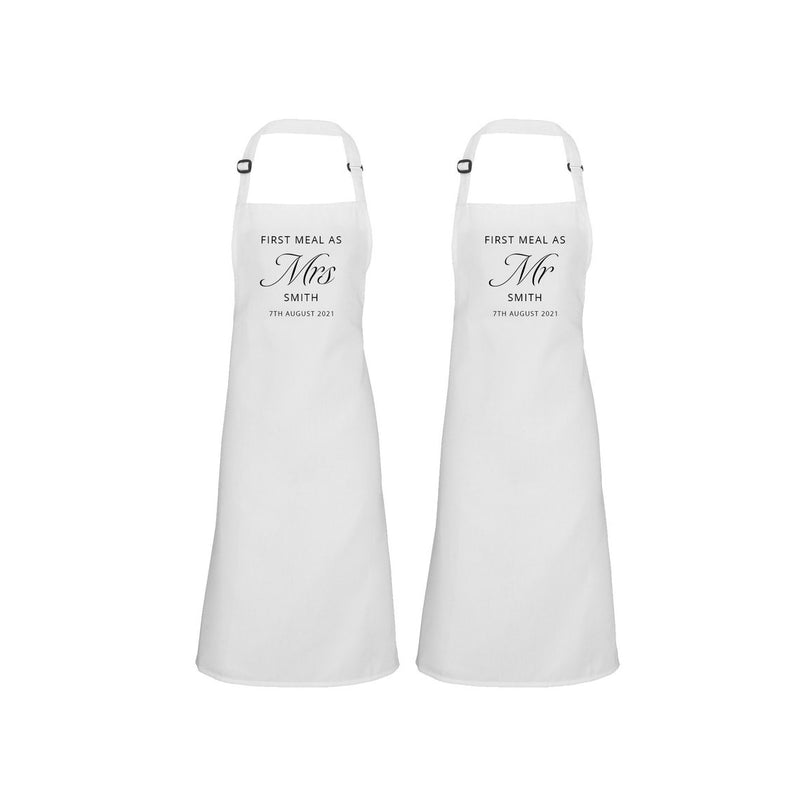 Personalised Wedding Apron, First Meal as Mr & Mrs