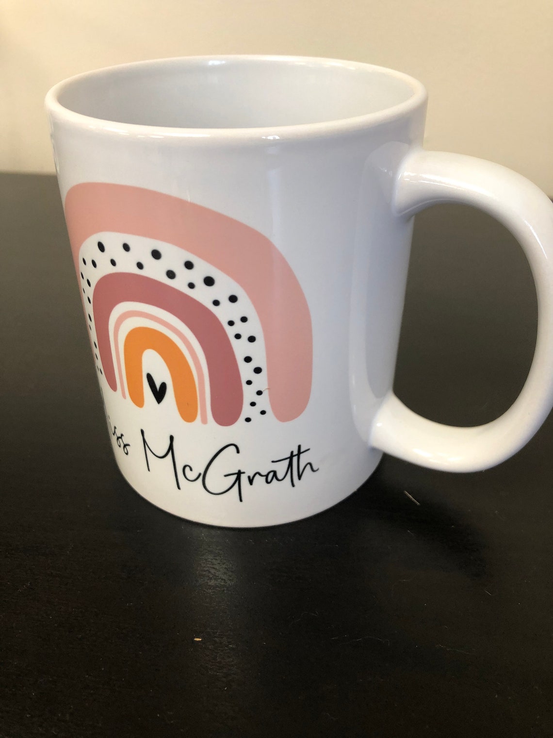 Personalised Teacher Rainbow Mug