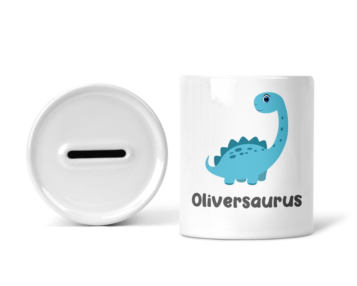 Personalised Dinosaur Money Box