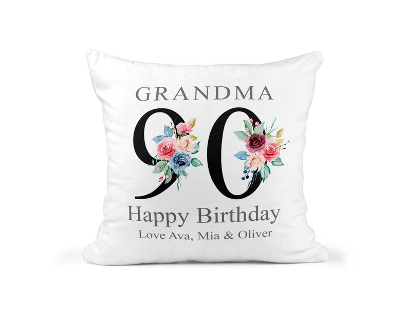 Personalised Cushion 90th Birthday with Names