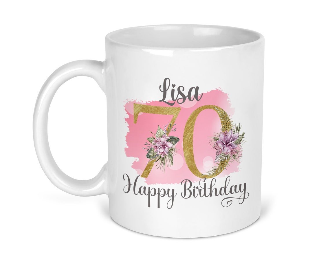 Personalised 70th Birthday Mug - Chicken Craft Ltd