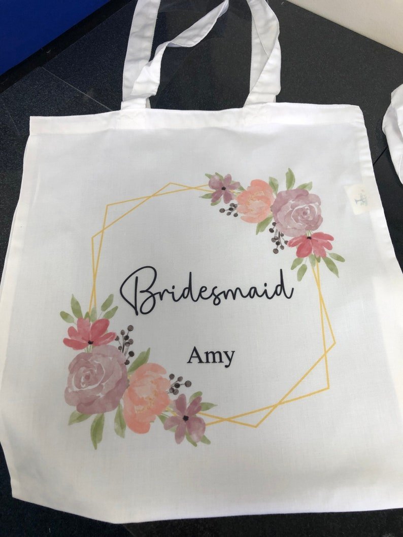 Personalised Bridesmaid Tote Bag - Chicken Craft Ltd