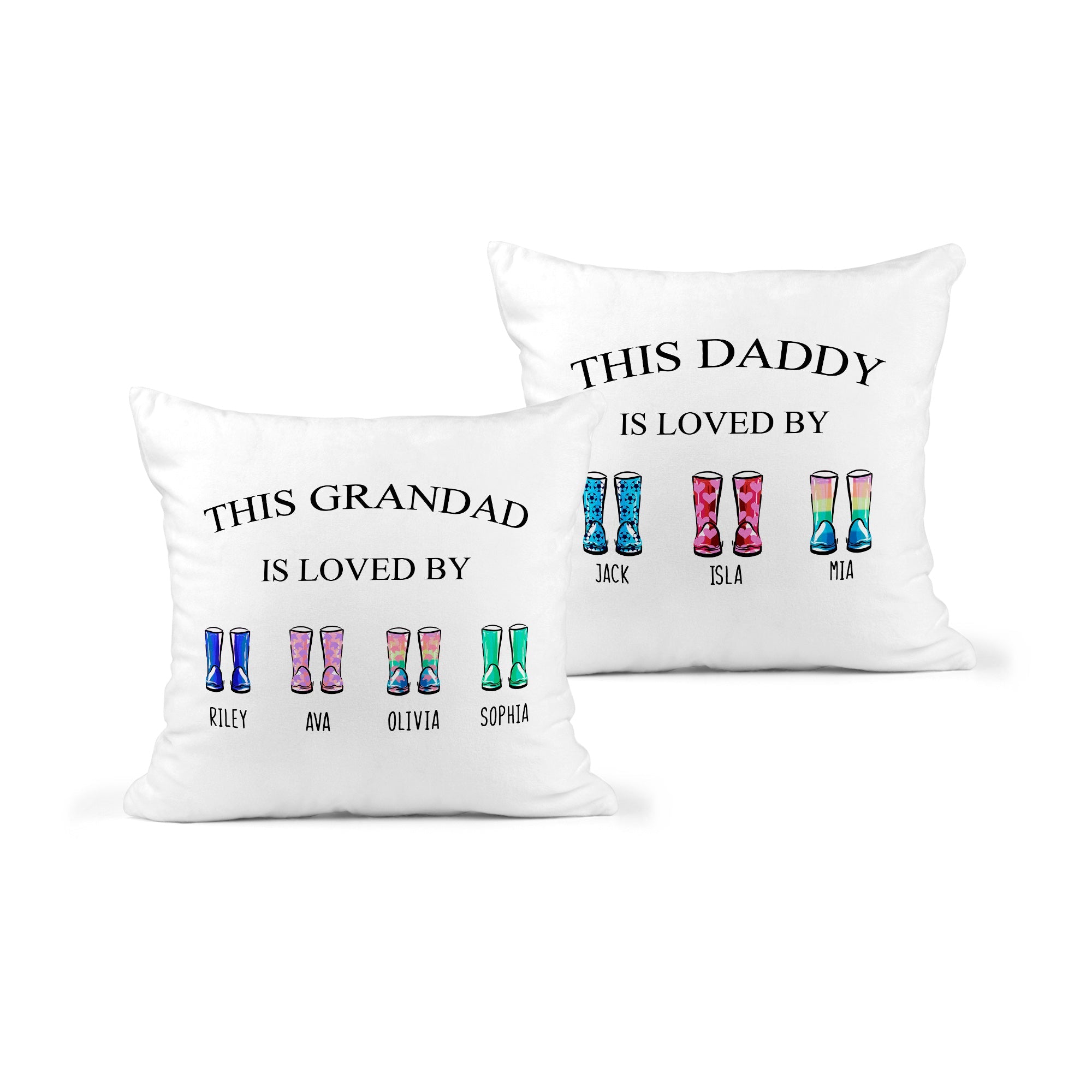 Personalised Fathers Day Cushion, Dad Is Loved By - Chicken Craft Ltd