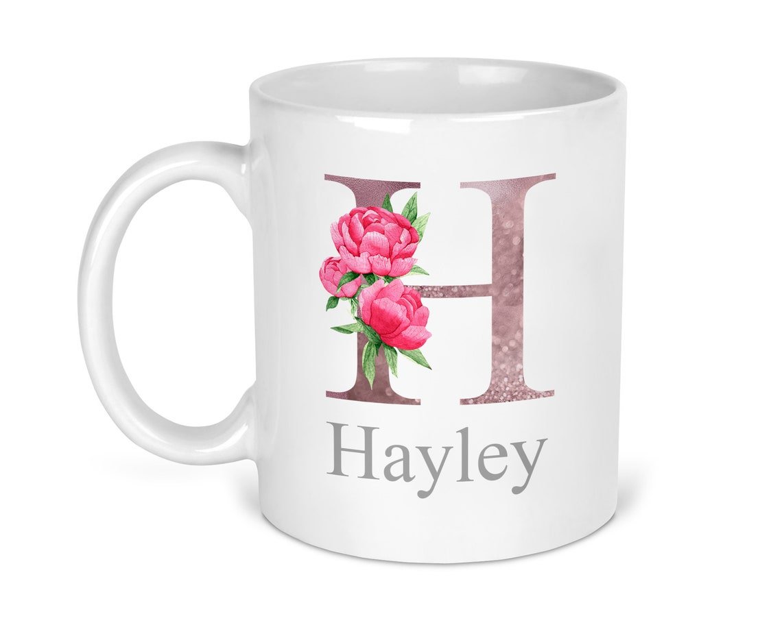 Personalised Floral Mug - Chicken Craft Ltd