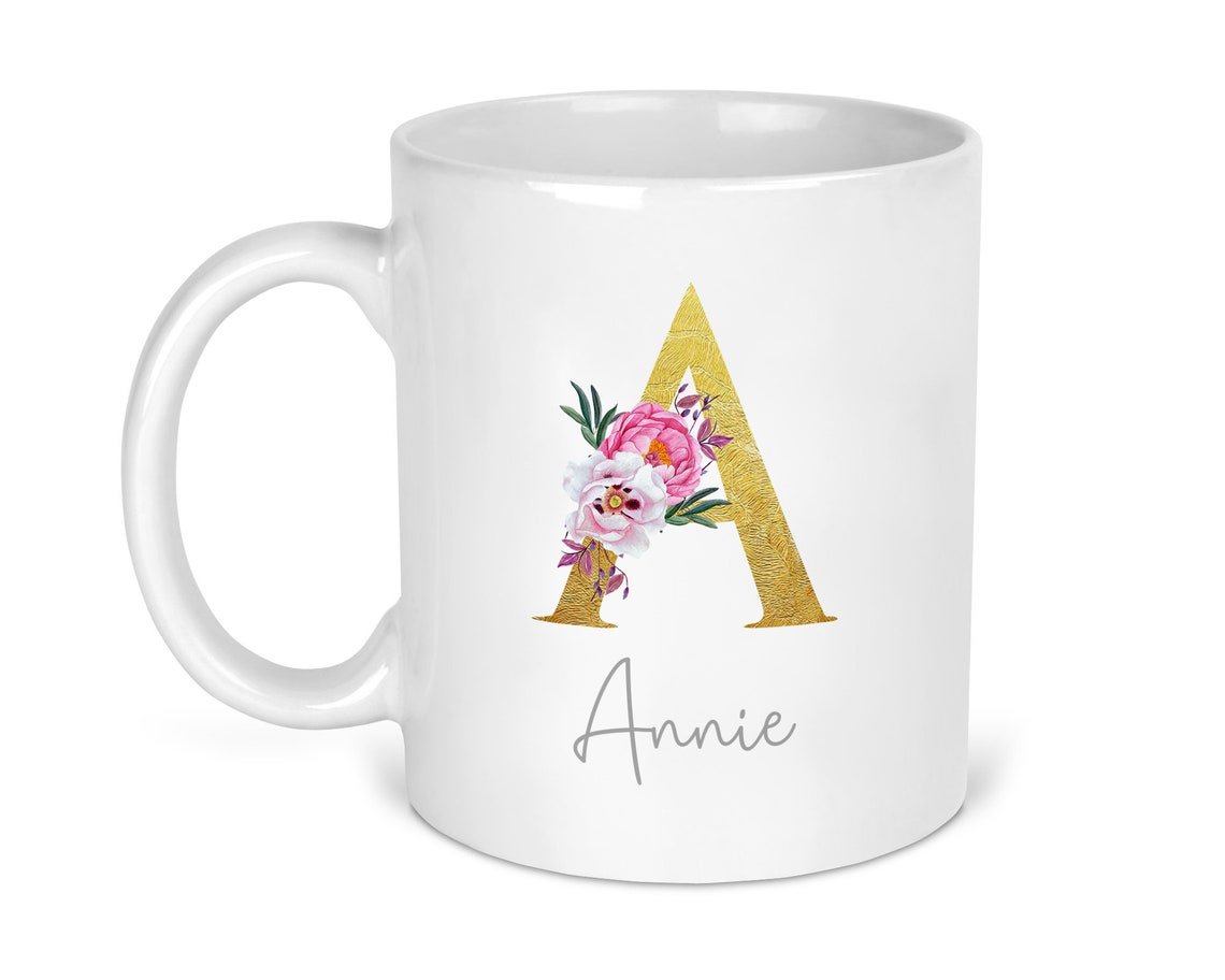 Personalised Floral Mug - Chicken Craft Ltd